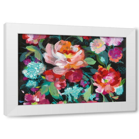 Bright Floral Medley Crop White Modern Wood Framed Art Print by Nai, Danhui