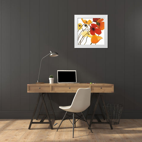 Up Two on White Yellow White Modern Wood Framed Art Print by Novak, Shirley