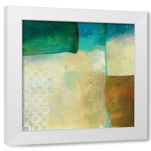 Circles III no Red White Modern Wood Framed Art Print by Davies, Jane