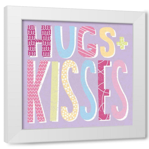 Words of Love I White Modern Wood Framed Art Print by Hershey, Moira