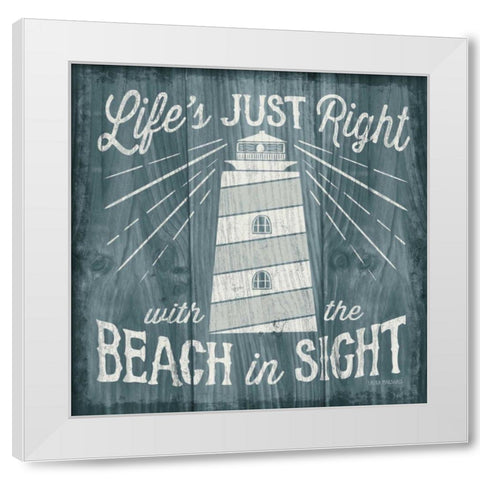 Up North III White Modern Wood Framed Art Print by Marshall, Laura