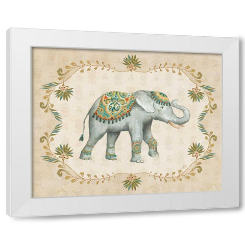 Elephant Walk IV White Modern Wood Framed Art Print by Brissonnet, Daphne