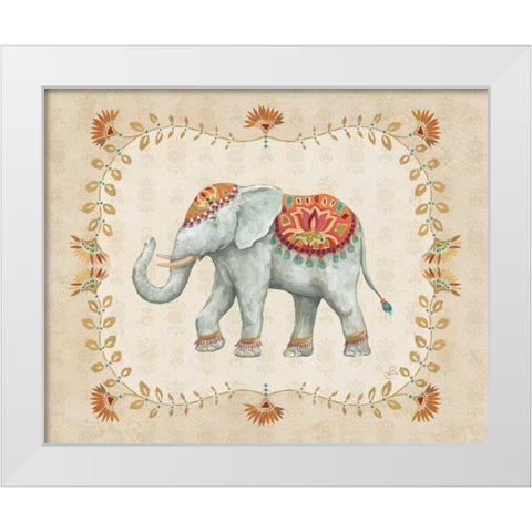 Elephant Walk V White Modern Wood Framed Art Print by Brissonnet, Daphne