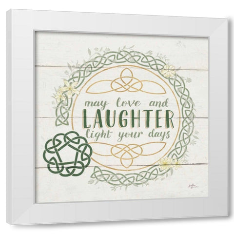 Irish Blessings III White Modern Wood Framed Art Print by Penner, Janelle