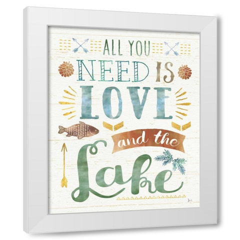 Lake Love I White Modern Wood Framed Art Print by Aiken, Jess