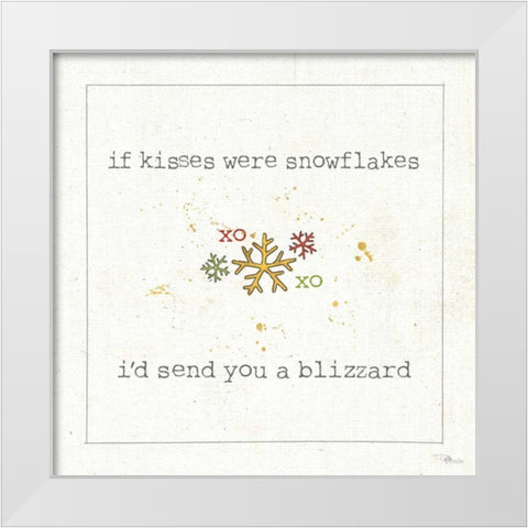 Christmas Cuties V White Modern Wood Framed Art Print by Pela Studio