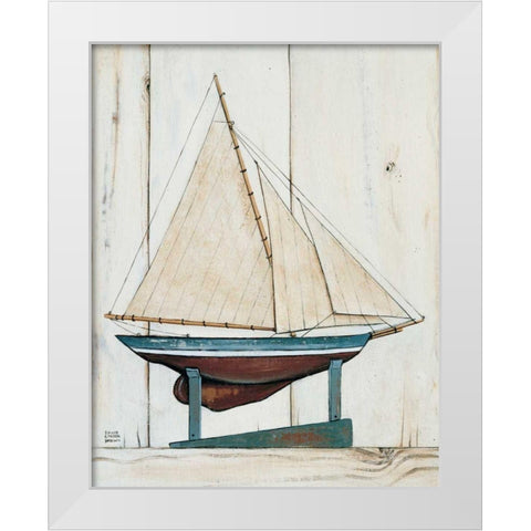 Racer I White Modern Wood Framed Art Print by Brown, David Carter