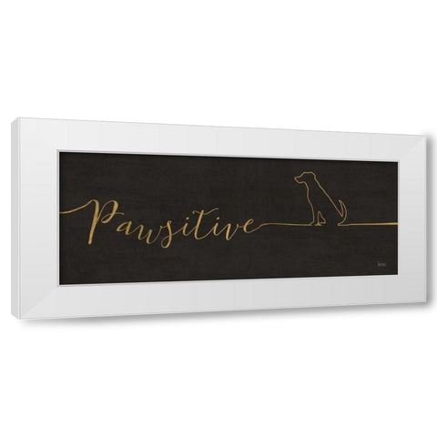 Underlined Dogs I Black White Modern Wood Framed Art Print by Charron, Veronique