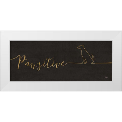 Underlined Dogs I Black White Modern Wood Framed Art Print by Charron, Veronique