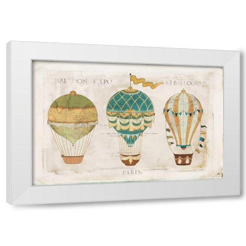 Balloon Expo I White Modern Wood Framed Art Print by Pertiet, Katie