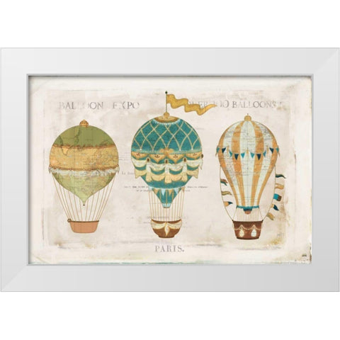 Balloon Expo I White Modern Wood Framed Art Print by Pertiet, Katie