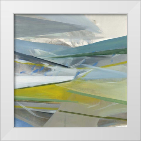 Reaching Out White Modern Wood Framed Art Print by Maye, Jo