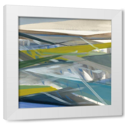 Reaching Forward White Modern Wood Framed Art Print by Maye, Jo