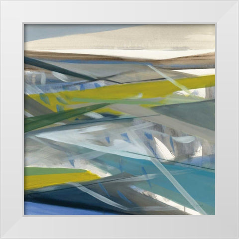 Reaching Forward White Modern Wood Framed Art Print by Maye, Jo
