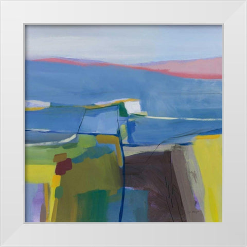 Hill Side White Modern Wood Framed Art Print by Maye, Jo