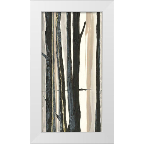 Through the Trees I White Modern Wood Framed Art Print by Paschke, Chris