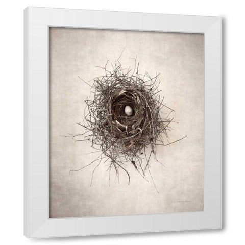Nest I White Modern Wood Framed Art Print by Van Swearingen, Debra