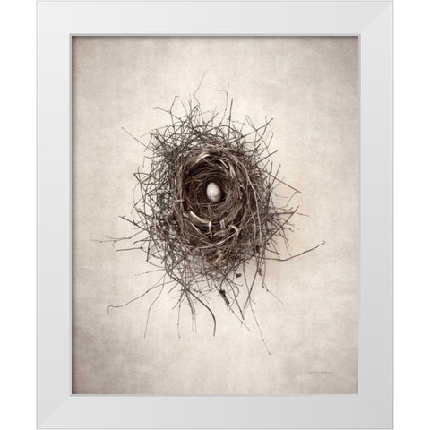 Nest I White Modern Wood Framed Art Print by Van Swearingen, Debra