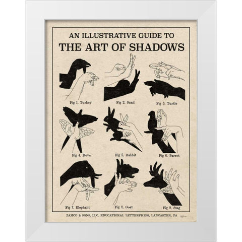 The Art of Shadows X White Modern Wood Framed Art Print by Urban, Mary