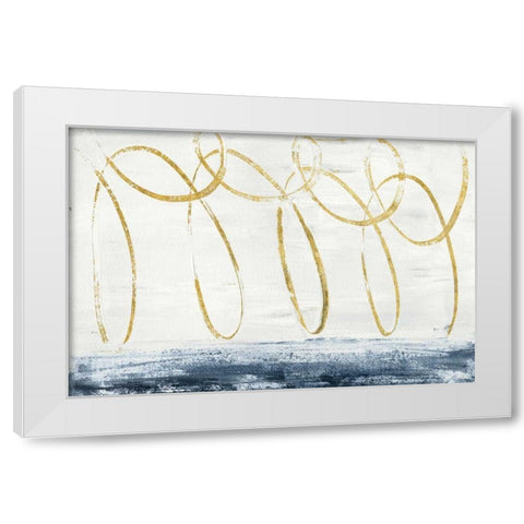 City Beach Crop Gold White Modern Wood Framed Art Print by Rhue, Piper