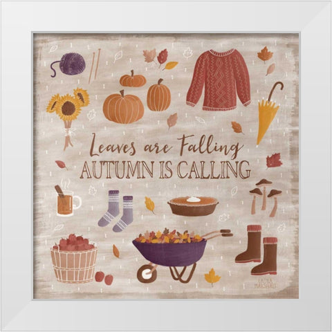 Autumn Enchantment I White Modern Wood Framed Art Print by Marshall, Laura