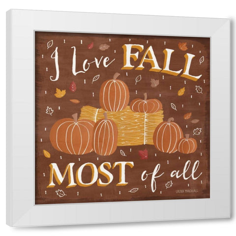 Autumn Enchantment V White Modern Wood Framed Art Print by Marshall, Laura