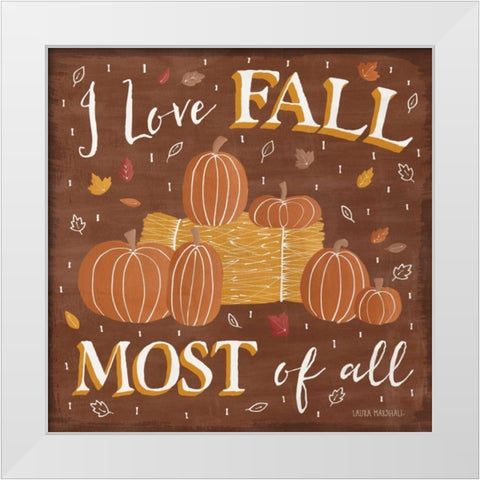 Autumn Enchantment V White Modern Wood Framed Art Print by Marshall, Laura