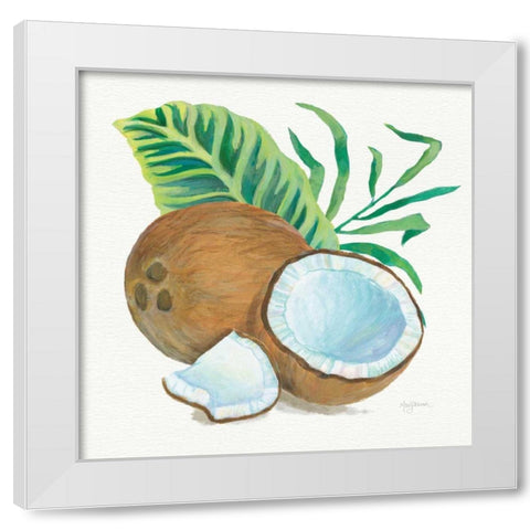 Coconut Palm II White Modern Wood Framed Art Print by Urban, Mary