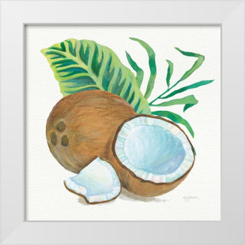 Coconut Palm II White Modern Wood Framed Art Print by Urban, Mary