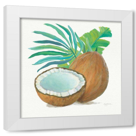 Coconut Palm III White Modern Wood Framed Art Print by Urban, Mary