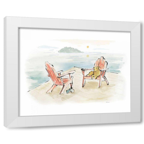 Lakeside Days I White Modern Wood Framed Art Print by Schlabach, Sue