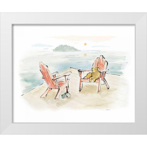 Lakeside Days I White Modern Wood Framed Art Print by Schlabach, Sue