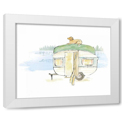 Lakeside Days II White Modern Wood Framed Art Print by Schlabach, Sue