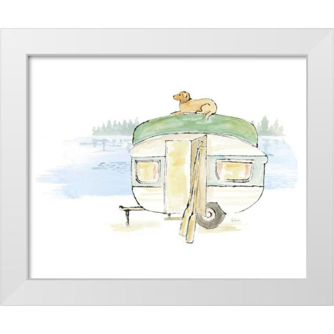 Lakeside Days II White Modern Wood Framed Art Print by Schlabach, Sue