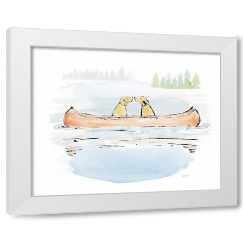 Lakeside Days IV White Modern Wood Framed Art Print by Schlabach, Sue