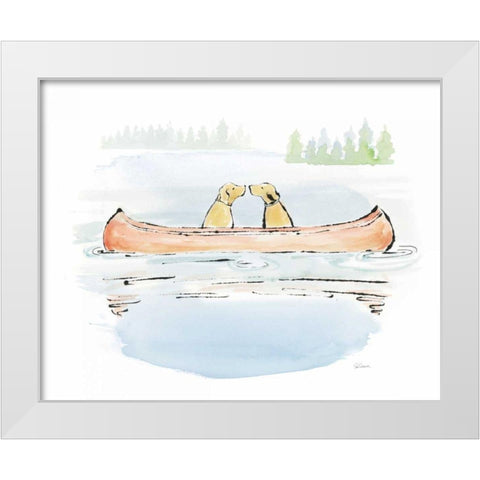 Lakeside Days IV White Modern Wood Framed Art Print by Schlabach, Sue