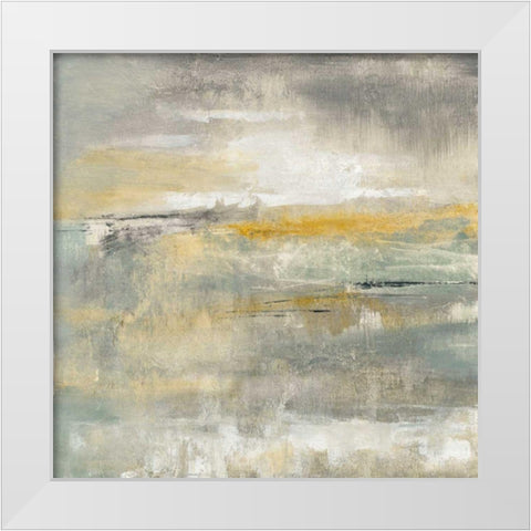 February Sky White Modern Wood Framed Art Print by Vassileva, Silvia