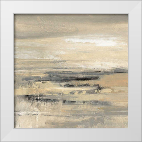 January Road White Modern Wood Framed Art Print by Vassileva, Silvia