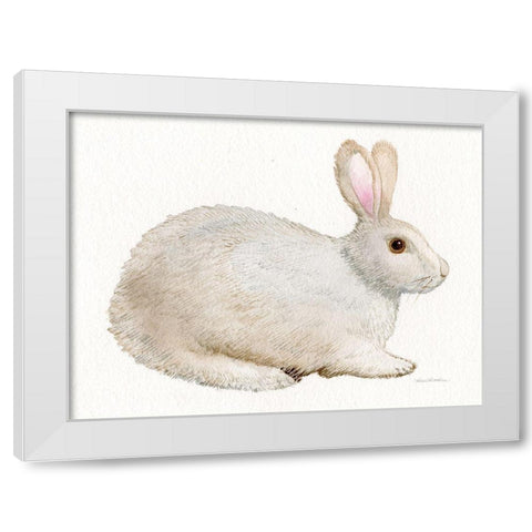 Spring Bunny IV White White Modern Wood Framed Art Print by McKenna, Kathleen Parr