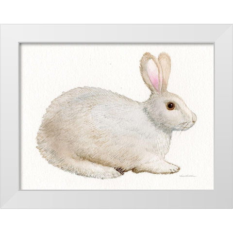 Spring Bunny IV White White Modern Wood Framed Art Print by McKenna, Kathleen Parr