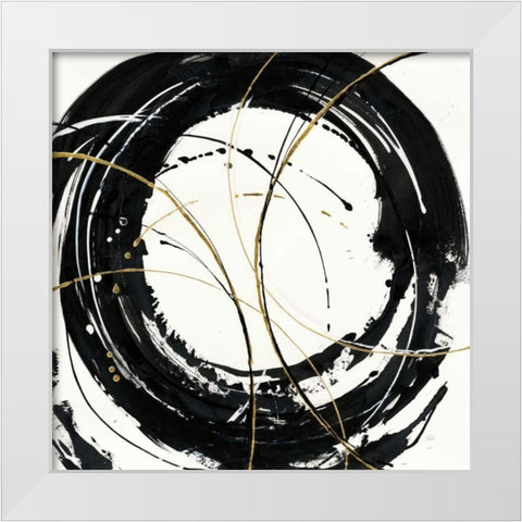 Circular Web White Modern Wood Framed Art Print by Paschke, Chris