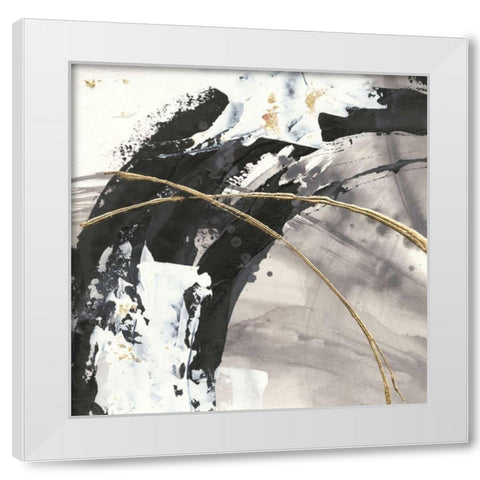 Gilded Arcs II White Modern Wood Framed Art Print by Paschke, Chris