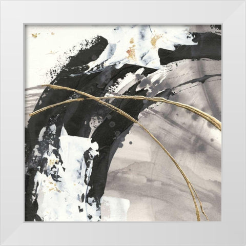Gilded Arcs II White Modern Wood Framed Art Print by Paschke, Chris