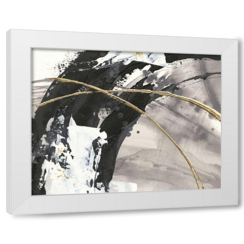 Gilded Arcs II Crop White Modern Wood Framed Art Print by Paschke, Chris