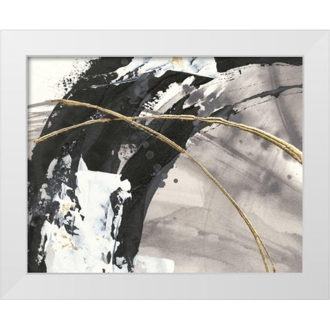 Gilded Arcs II Crop White Modern Wood Framed Art Print by Paschke, Chris