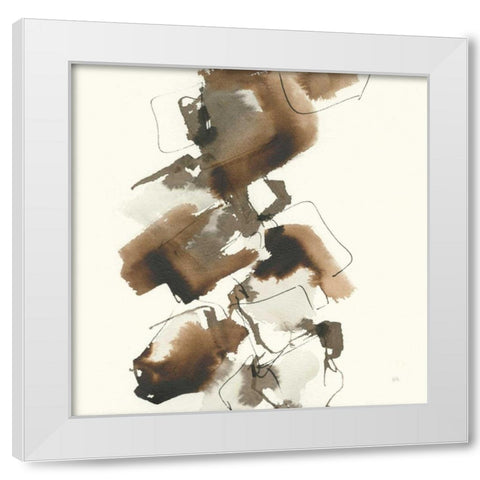 Stacked II White Modern Wood Framed Art Print by Paschke, Chris