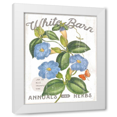 White Barn Flowers II White Modern Wood Framed Art Print by Schlabach, Sue