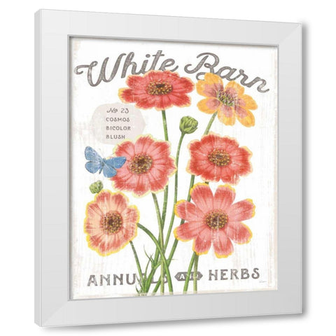 White Barn Flowers III White Modern Wood Framed Art Print by Schlabach, Sue