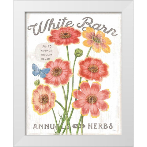 White Barn Flowers III White Modern Wood Framed Art Print by Schlabach, Sue