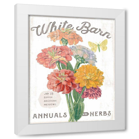 White Barn Flowers V White Modern Wood Framed Art Print by Schlabach, Sue